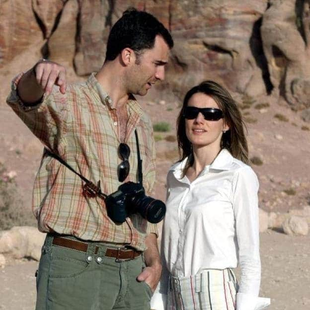 Kings Felipe and Letizia on their honeymoon in Jordan. 