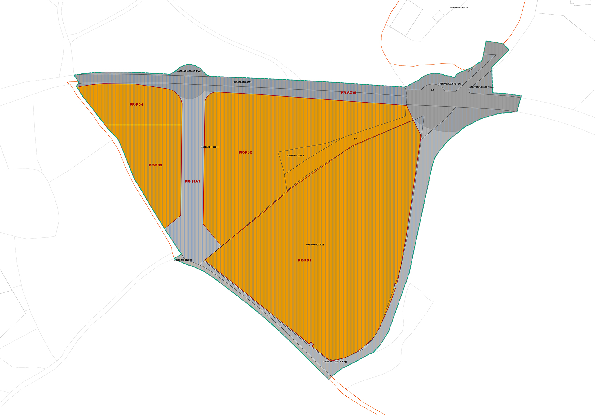 Plan of the expansion of the Hospital, with the details of the plots where it will be located. JCYL.