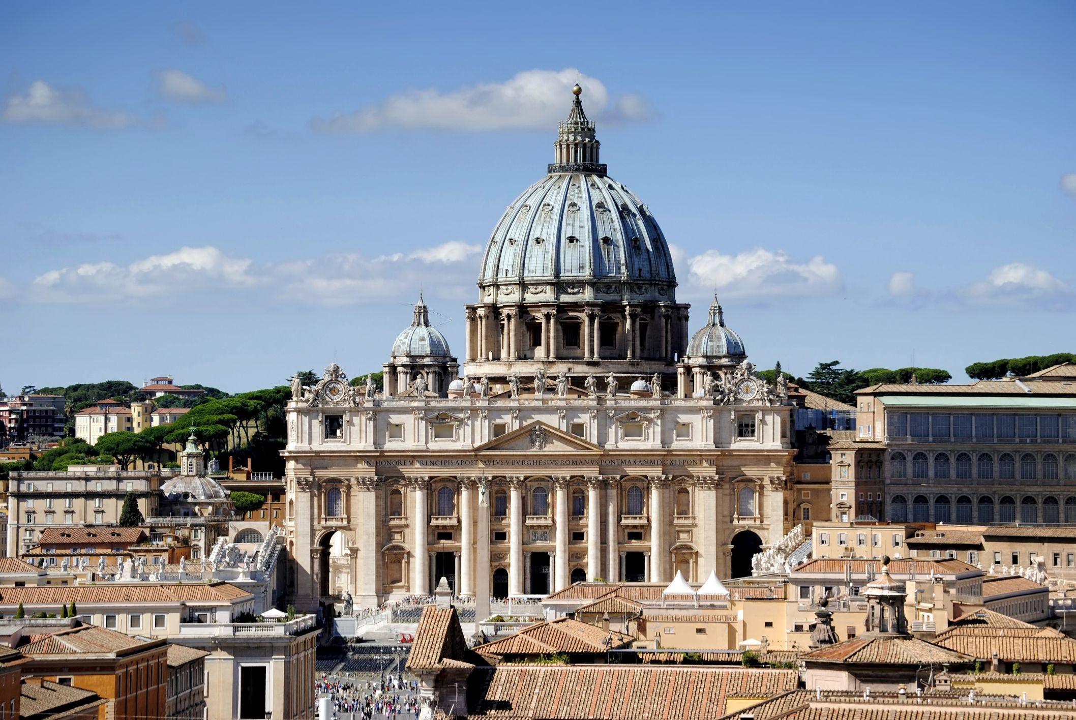 View of St. Peter's Basilica in Rome