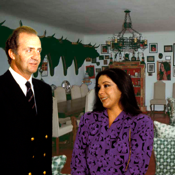 King Juan Carlos and Isabel Pantoja with Cantora in the background