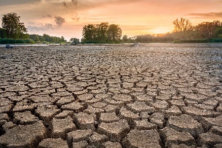 soil with drought marks