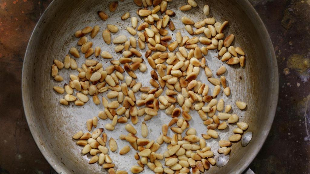 Toasted pine nuts.