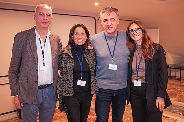 Víctor Sánchez, head of Public Affairs at Sanofi in the Valencian Community; Raquel Delgado, national director of Public Affairs at Sanofi; Joaquín Moreno; and Sofia Perea.