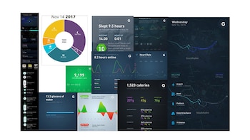 This is what a dashboard looks like with some of the information collected during a day