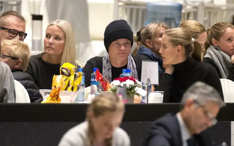 Marius Borg with his mother, Mette-Marit